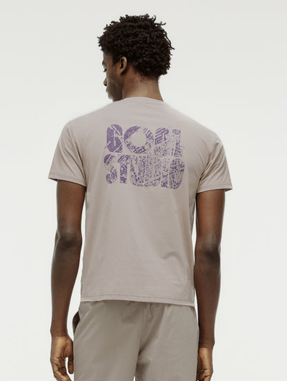 MAP LOGO AIRDRY TEE - BEIGE