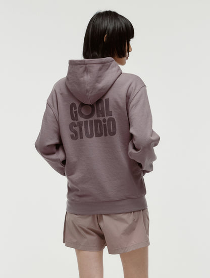 PAINT LOGO HOODIE - BROWN