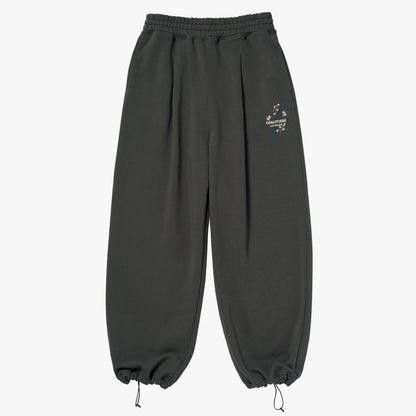 ゴールスタジオ エッセンシャル ペインテッド ワイドパンツ チャコール