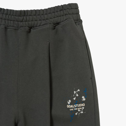 ゴールスタジオ エッセンシャル ペインテッド ワイドパンツ チャコール