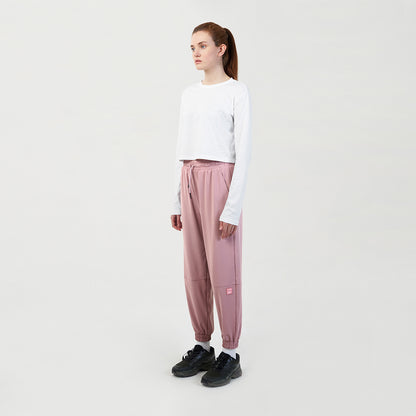 ゴールスタジオ シグネイチャー ウィメンズ クロップド ロングスリーブ Tシャツ ホワイト