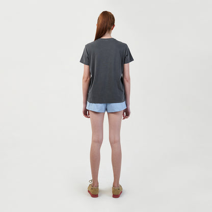 ゴールスタジオ シグネイチャー ウィメンズ ピグメント ダイ Tシャツ グレー
