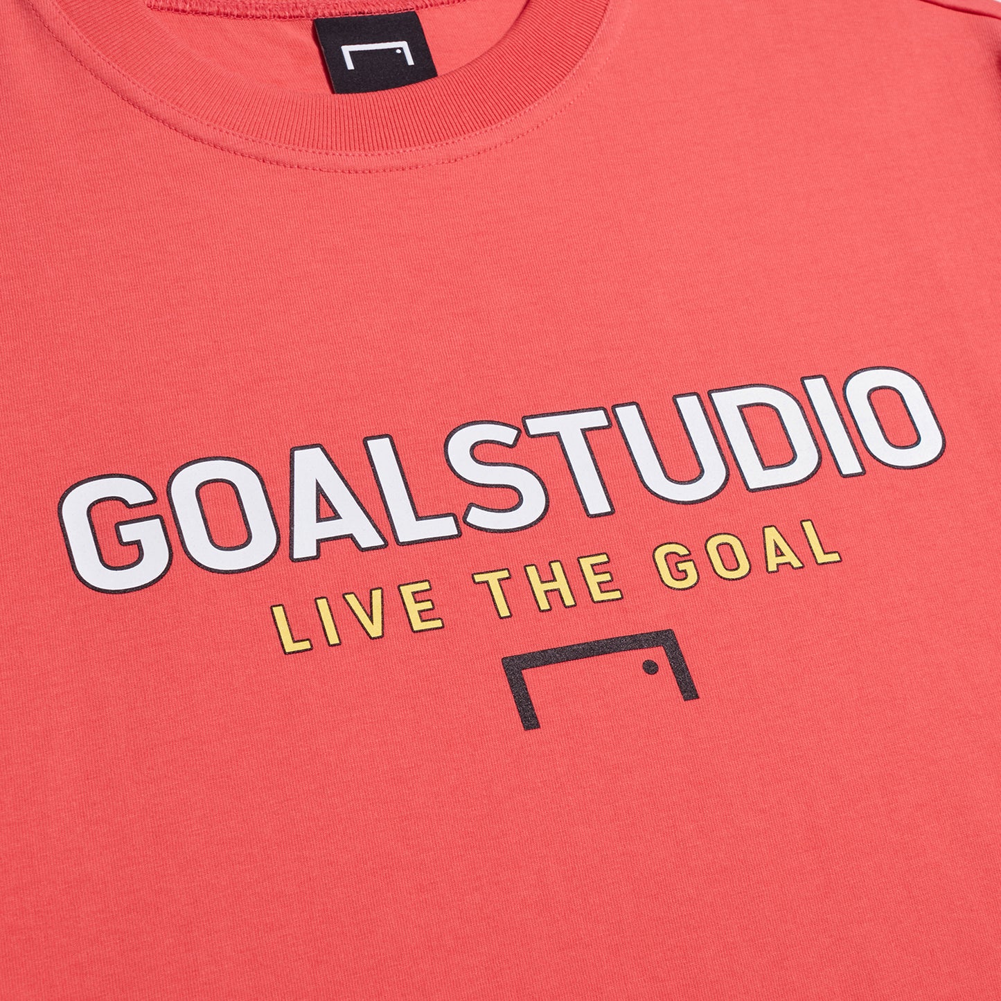 ゴールスタジオ フリーキック GOALPOST ロゴ 半袖 Tシャツ レッド