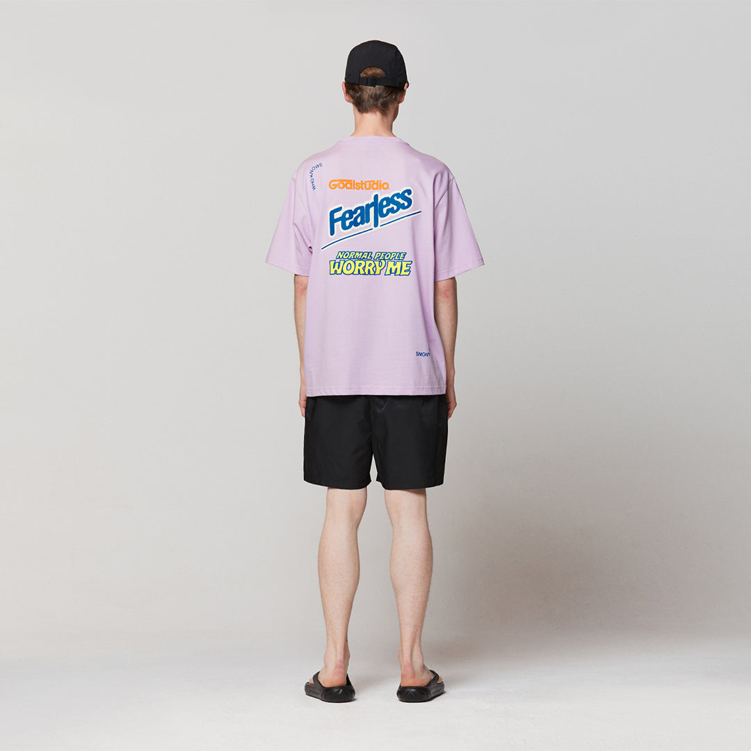 ゴールスタジオ フィアレス テキストロゴ 半袖 Tシャツ バイオレット