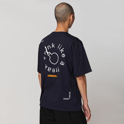 ゴールスタジオ フィアレス ビッグボム 半袖 Tシャツ ネイビー