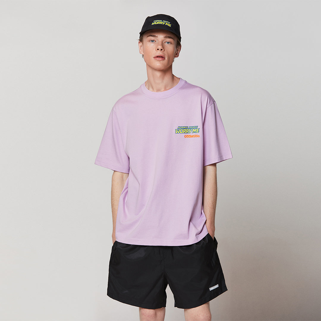 ゴールスタジオ フィアレス テキストロゴ 半袖 Tシャツ バイオレット