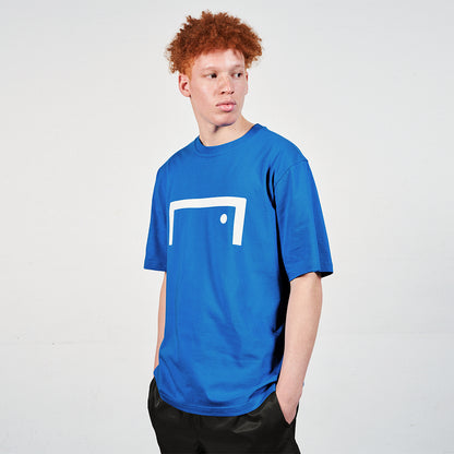 ゴールスタジオ シグネイチャー ロゴ 半袖 Tシャツ ブルー