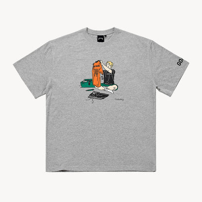 ゴールスタジオ  “LIVE THE GOAL” チューズデー 半袖 Tシャツ グレー
