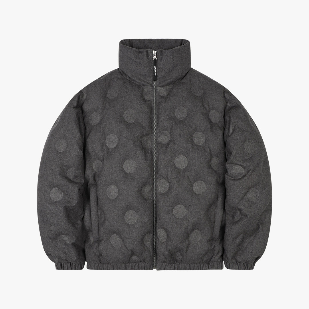 ゴールスタジオ サークルエンボス ウールライク RDS ダウン ジャケット ダーク グレイ