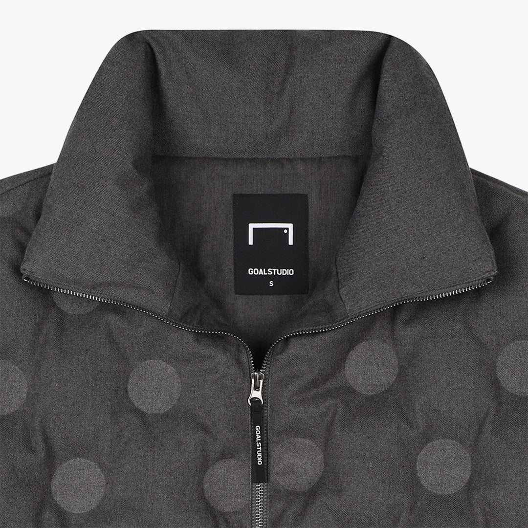 ゴールスタジオ サークルエンボス ウールライク RDS ダウン ジャケット ダーク グレイ