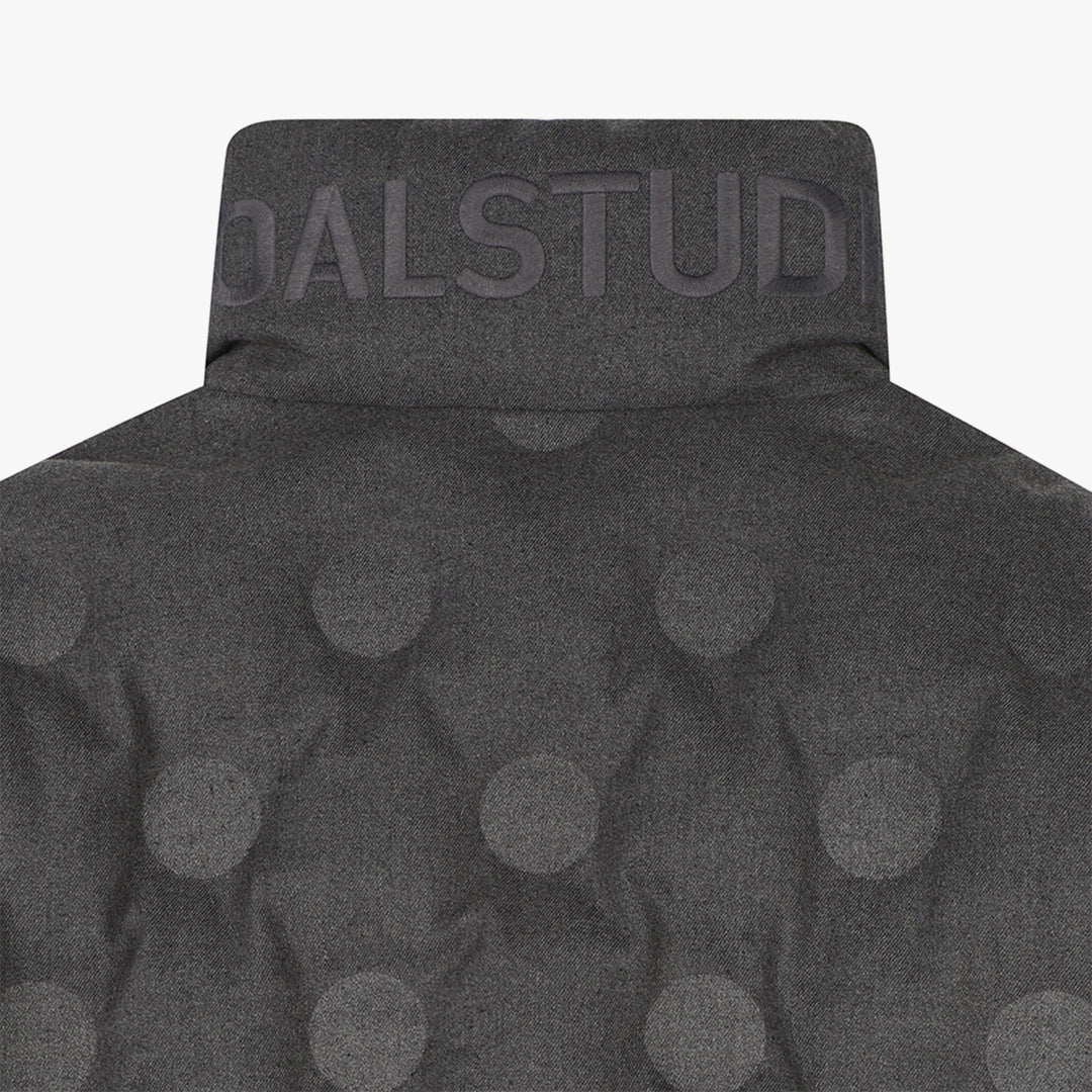 ゴールスタジオ サークルエンボス ウールライク RDS ダウン ジャケット ダーク グレイ