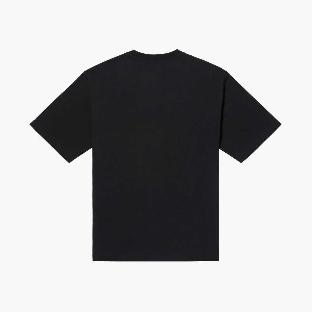 ゴールスタジオ エッセンシャル アップリケロゴ Tシャツ ブラック
