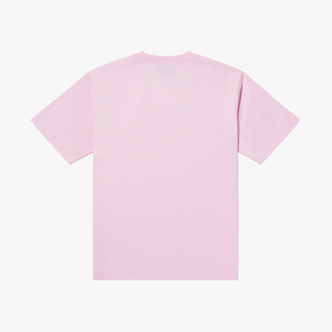 ゴールスタジオ エッセンシャル アップリケロゴ Tシャツ ピンク