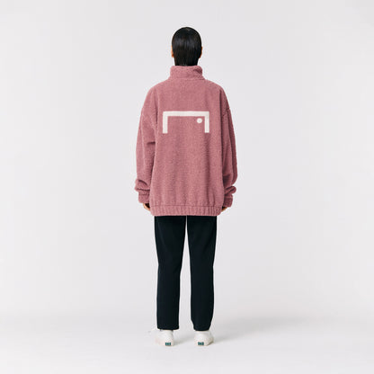 ゴールスタジオ シグネイチャー シェルパ フリース ハーフ ジップアップ ピンク