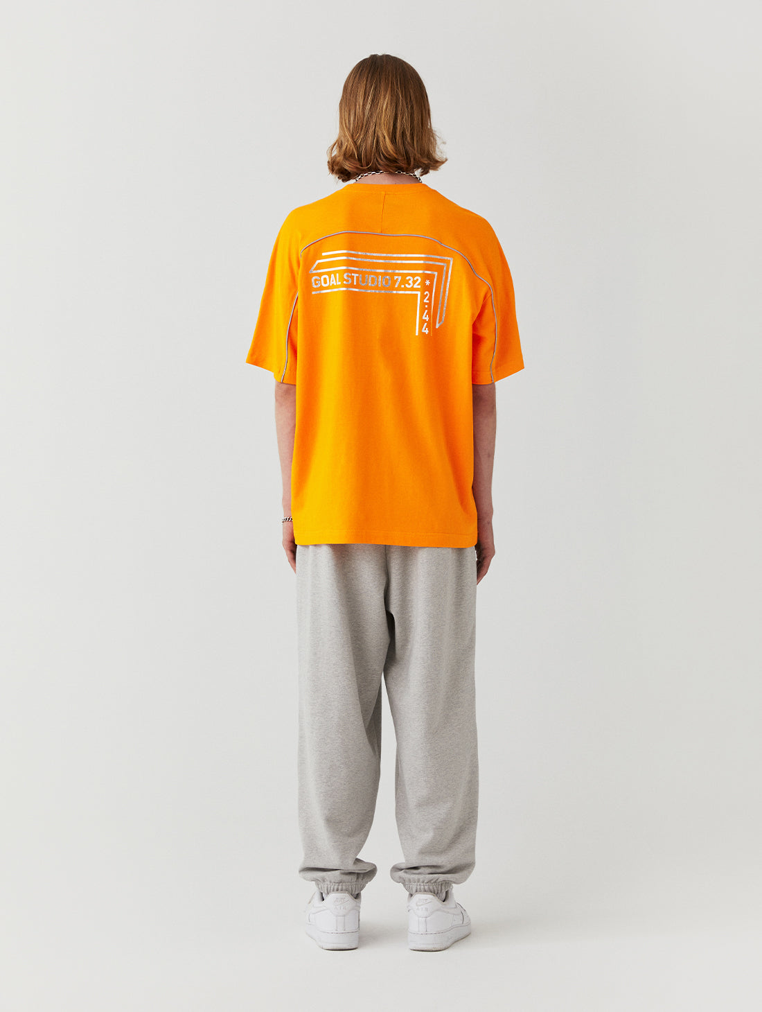 ゴールスタジオ パイピング 半袖 Tシャツ オレンジ