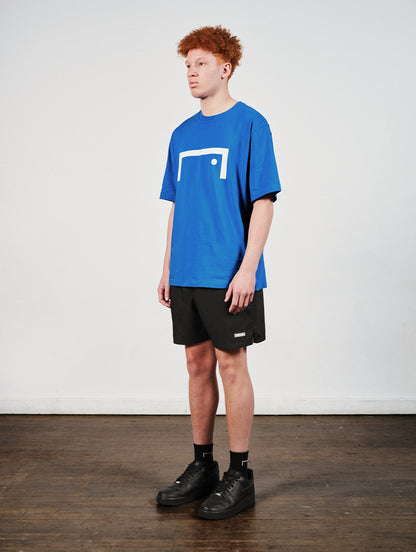 ゴールスタジオ シグネイチャー ロゴ 半袖 Tシャツ ブルー