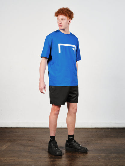 ゴールスタジオ シグネイチャー ロゴ 半袖 Tシャツ ブルー