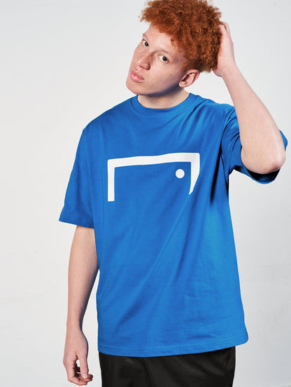 ゴールスタジオ シグネイチャー ロゴ 半袖 Tシャツ ブルー
