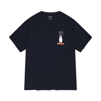ゴールスタジオ フィアレス ビッグボム 半袖 Tシャツ ネイビー
