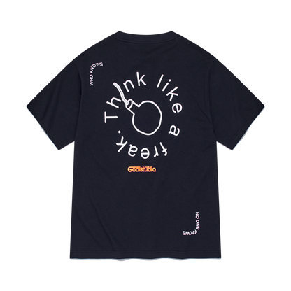 ゴールスタジオ フィアレス ビッグボム 半袖 Tシャツ ネイビー