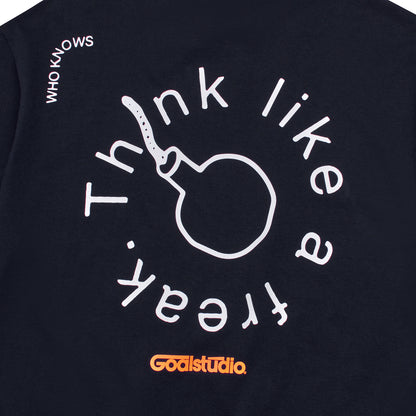 ゴールスタジオ フィアレス ビッグボム 半袖 Tシャツ ネイビー