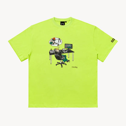 ゴールスタジオ “LIVE THE GOAL” マンデー 半袖 Tシャツ ネオンイエロー