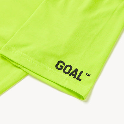 ゴールスタジオ “LIVE THE GOAL” マンデー 半袖 Tシャツ ネオンイエロー