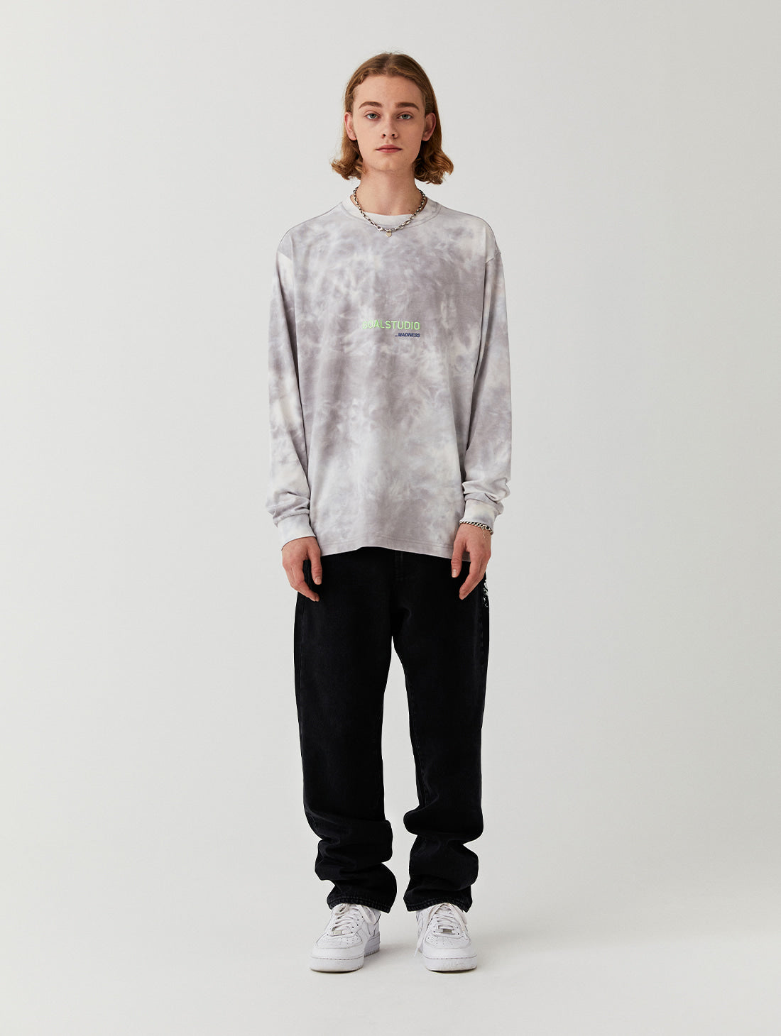 ゴールスタジオ シグネイチャー タイダイ Tシャツ グレー