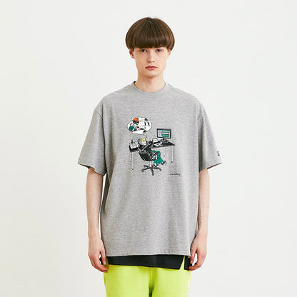 ゴールスタジオ  “LIVE THE GOAL” マンデー 半袖 Tシャツ グレー