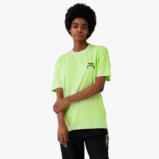 ゴールスタジオ レギュラーフィット ロゴ 半袖 Tシャツ ライム